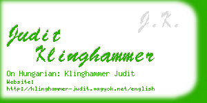 judit klinghammer business card